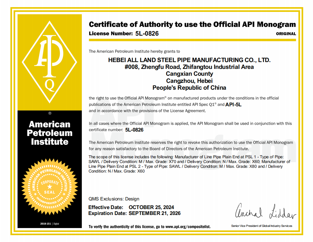 FBE Coating Certificate