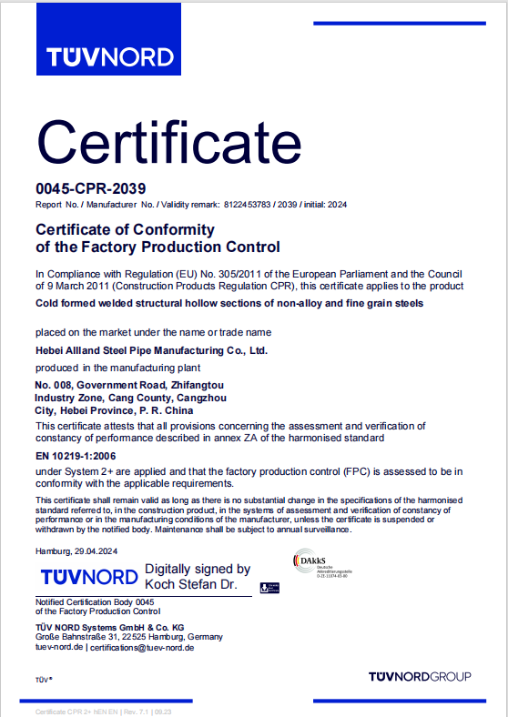 ISO 9001 Certificate