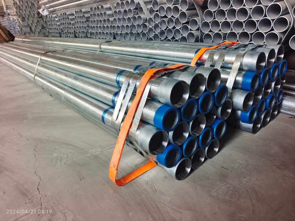 Hot-dip galvanized pipes